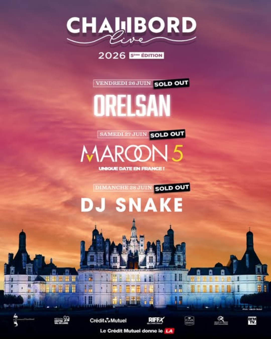 Chambord Live 2026 : DJ Snake – Loge Premium (12 personnes)